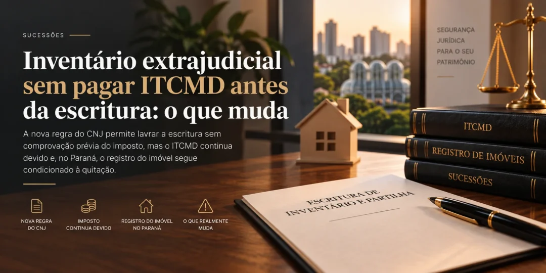 inventario extrajudicial sem pagar itcmd